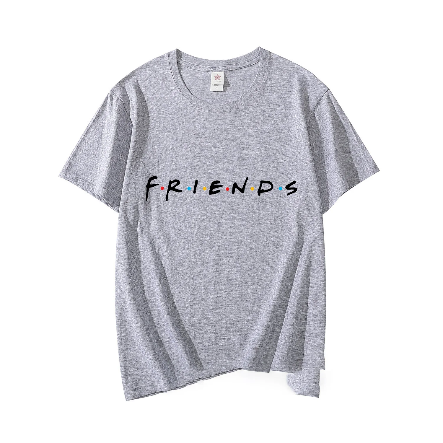Friends TV Show Short Sleeve T-Shirt Men's Summer Cotton Letter Print Harajuku Style Streetwear Top for Women