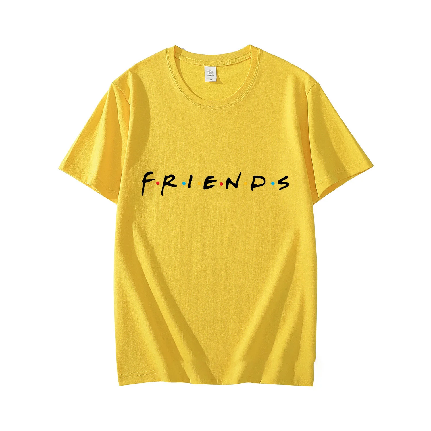 Friends TV Show Short Sleeve T-Shirt Men's Summer Cotton Letter Print Harajuku Style Streetwear Top for Women