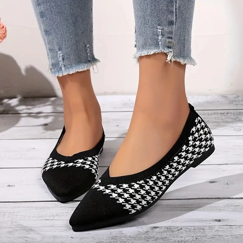 New Women's Ballet Flats Casual Shoes Low Heel Barefoot Elegant Woman Sneakers Comfortable Pointed Toe Loafers Female