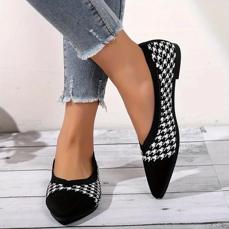 New Women's Ballet Flats Casual Shoes Low Heel Barefoot Elegant Woman Sneakers Comfortable Pointed Toe Loafers Female
