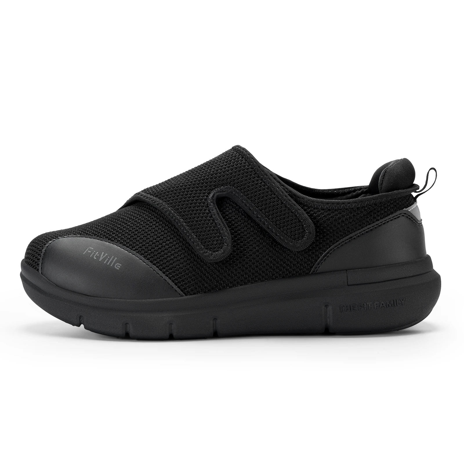 FitVille Diabetic Shoes Men Extra Wide Walking Casual Shoes for Swollen Feet Orthopedic Adjustable with Arch Support Cushioning