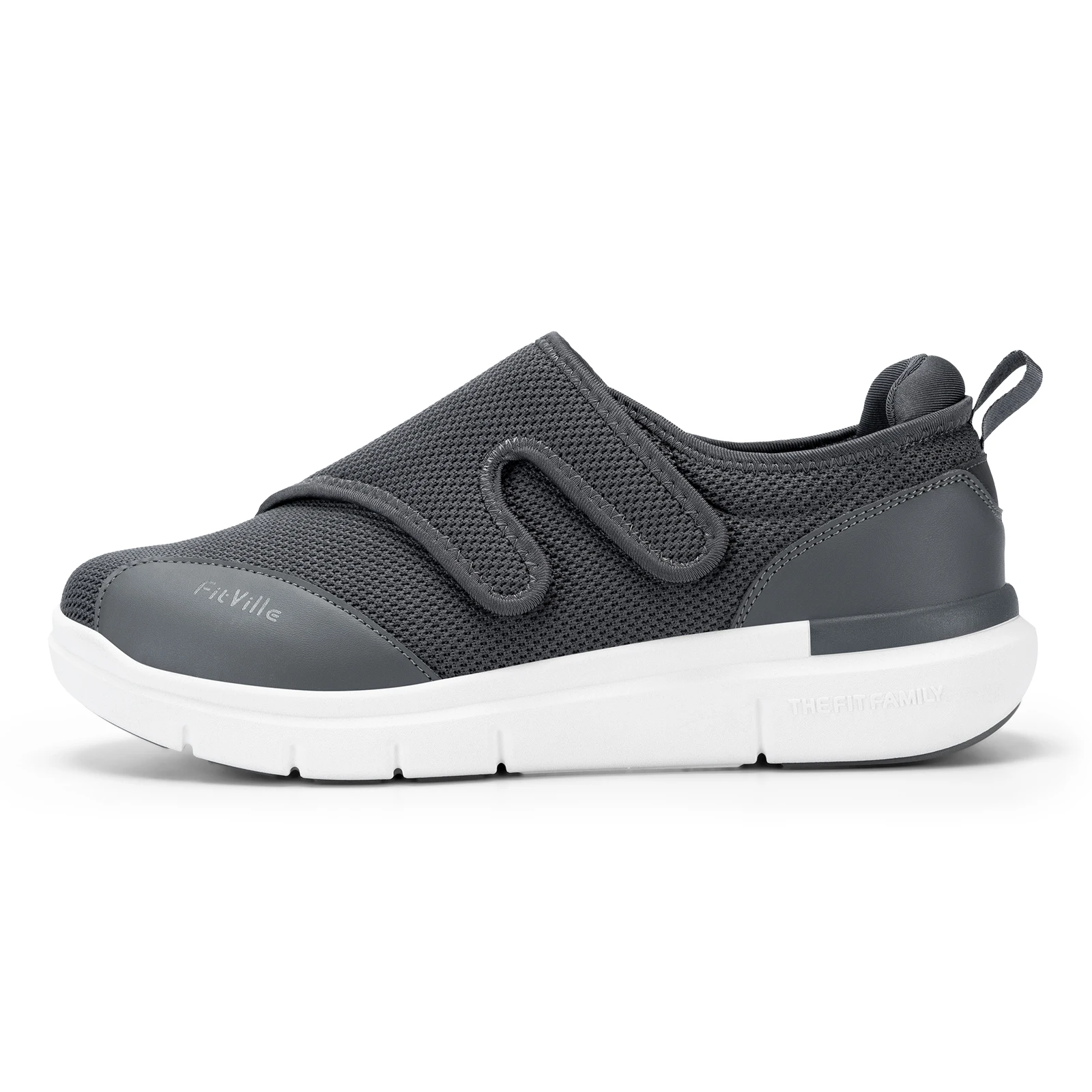FitVille Diabetic Shoes Men Extra Wide Walking Casual Shoes for Swollen Feet Orthopedic Adjustable with Arch Support Cushioning