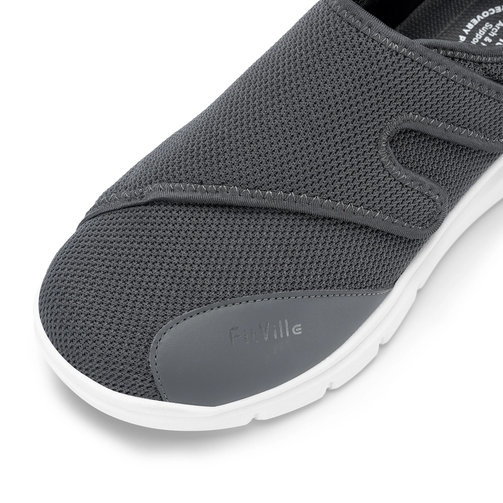 FitVille Diabetic Shoes Men Extra Wide Walking Casual Shoes for Swollen Feet Orthopedic Adjustable with Arch Support Cushioning