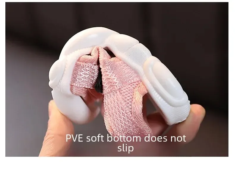 Breathable Summer Sport Shoes Boys Girls Baby Step Learning Shoes Low Cut Beach Slippers Summer Casual Style Mesh Material