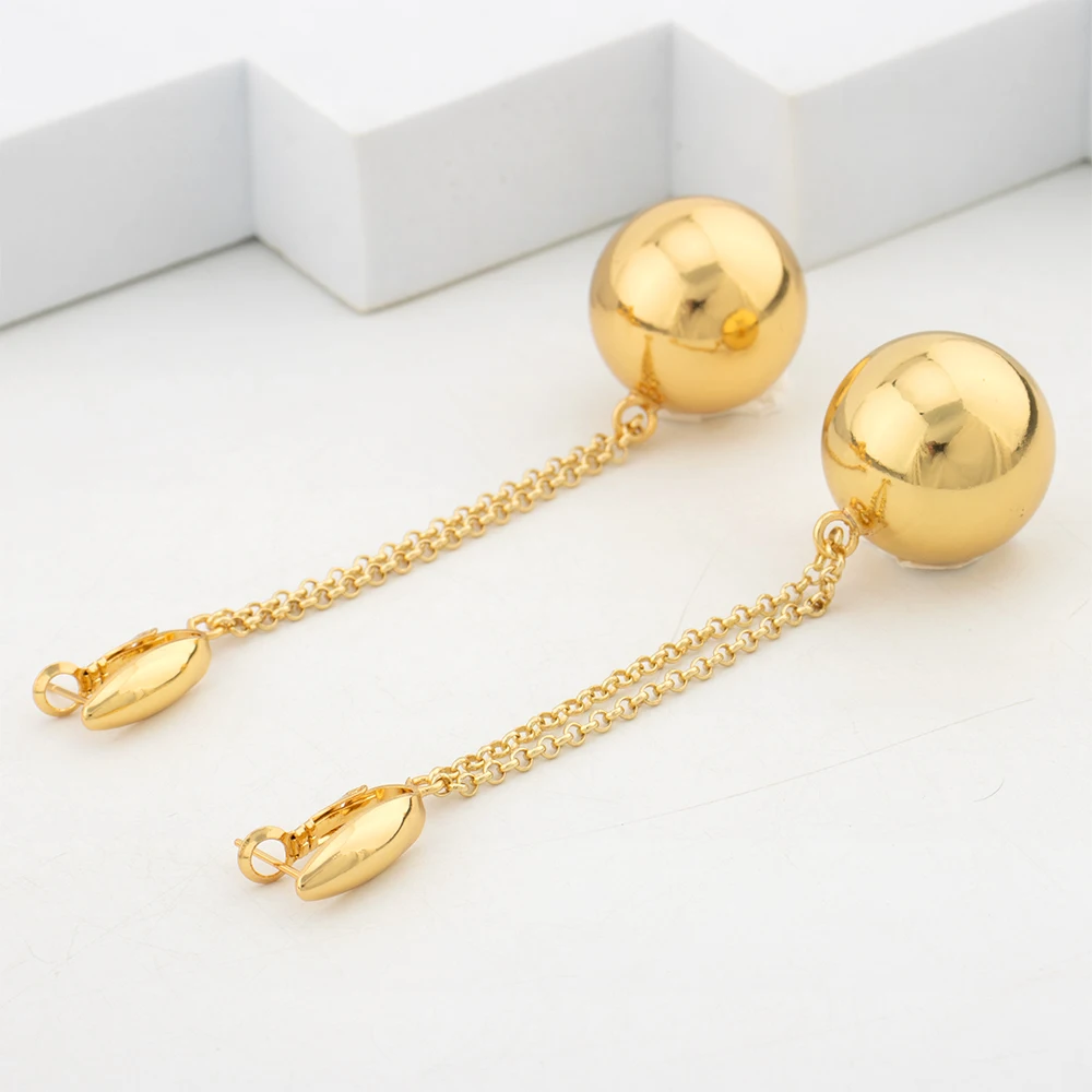 Jewelry Fashion New Drop Earrings Classic Bangle Ring Dubai Necklace Beads Jewelry Set for Women Party Daily Wear Wedding Gift