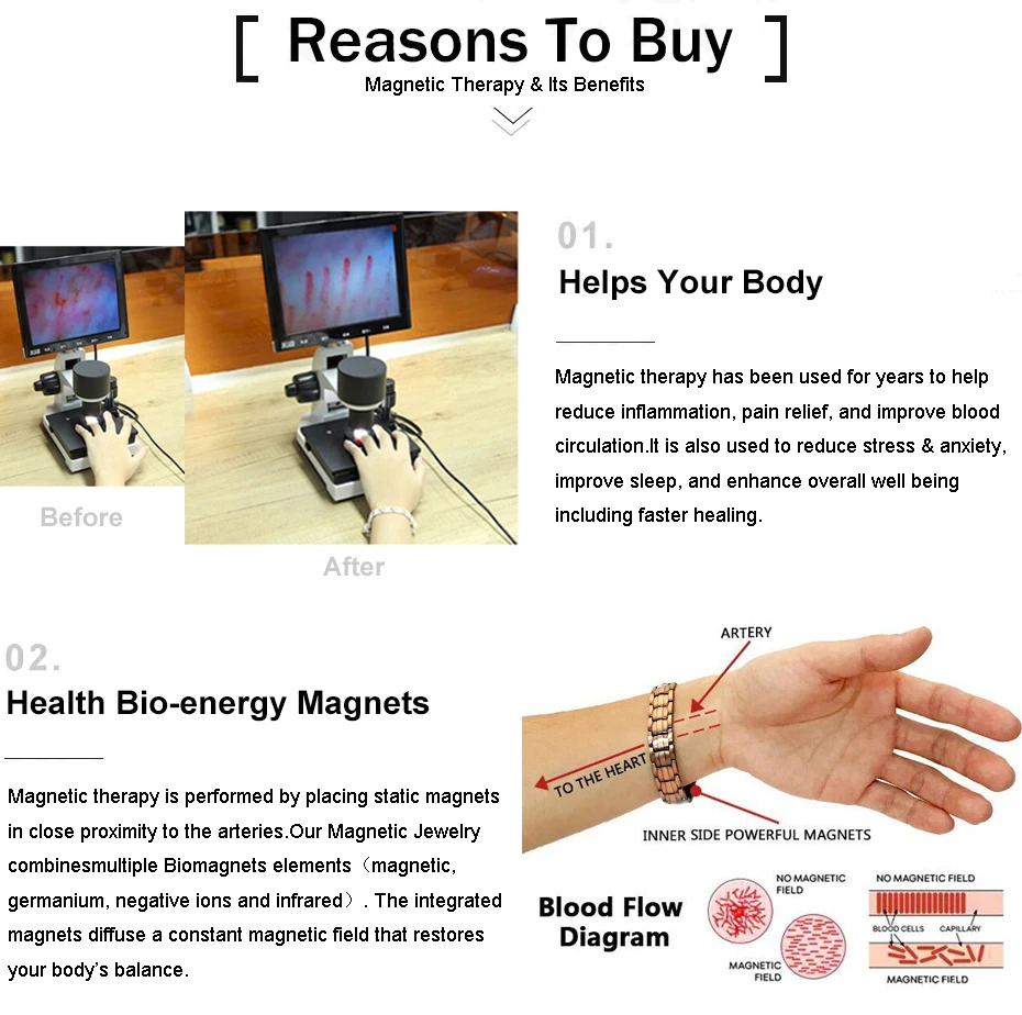 Elegant Titanium Steel Zirconia Crystal Link Bracelet Hematite Magnetic Therapy Couple Bracelets