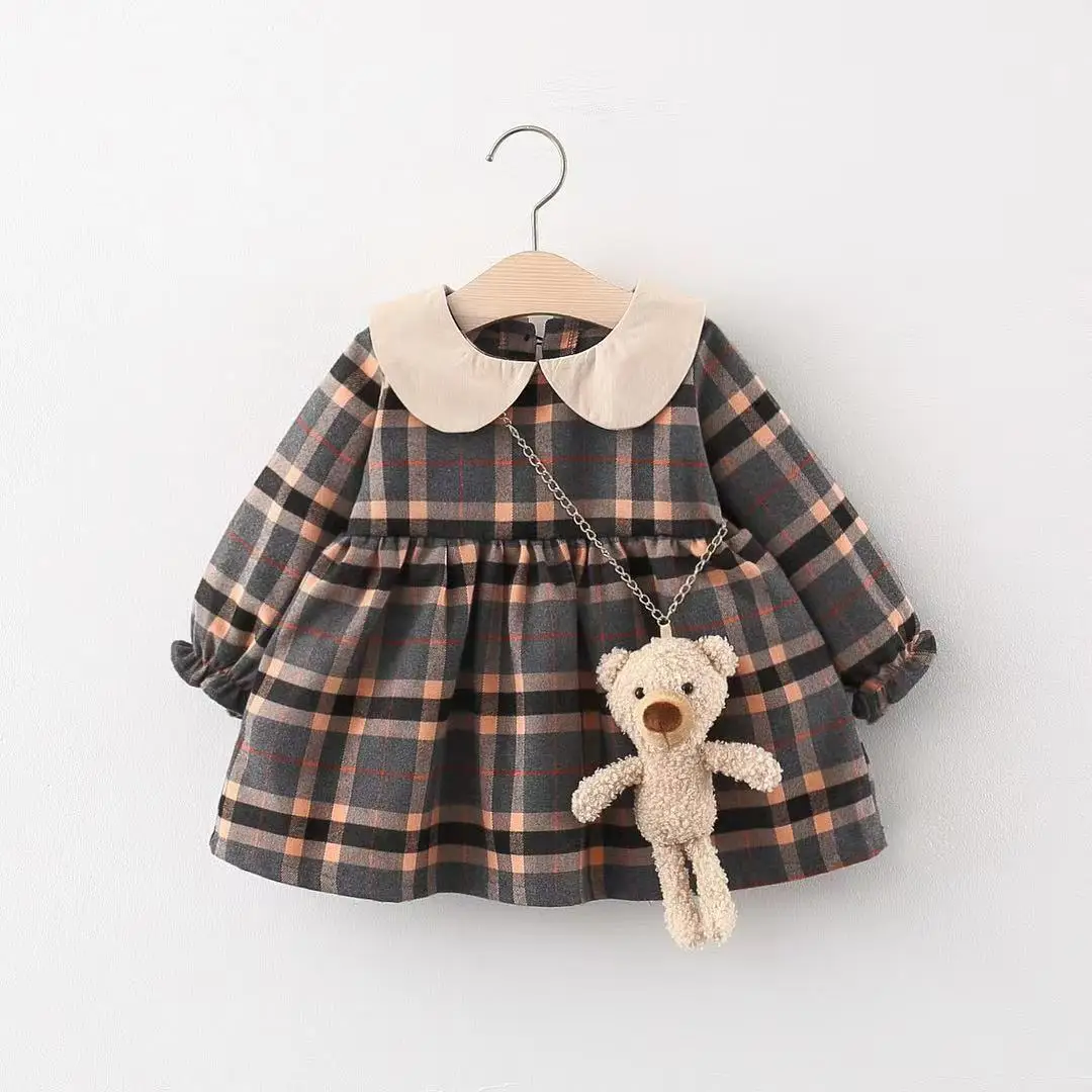 2PCS Baby Girl Clothes Autumn And Winter Corduroy Dress Sweet And Cute Princess Dress Thick Warm Dress Baby Dress With Bag