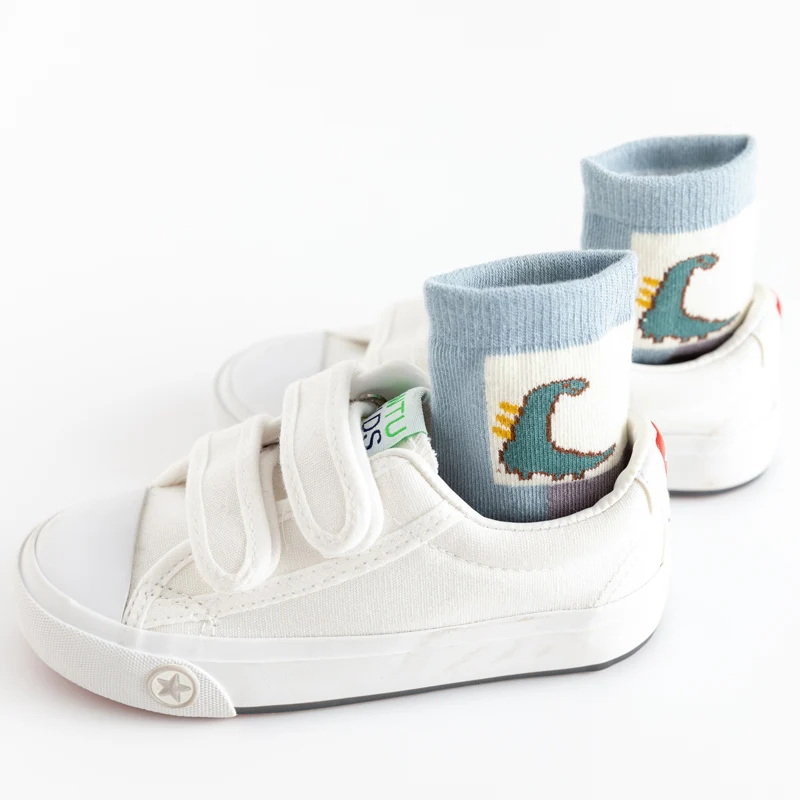 Children's Socks Spring and Autumn Boys' Socks Cartoon Cotton Socks Boys' Baby Pure Cotton Mid Length Socks 1-12 Years Old