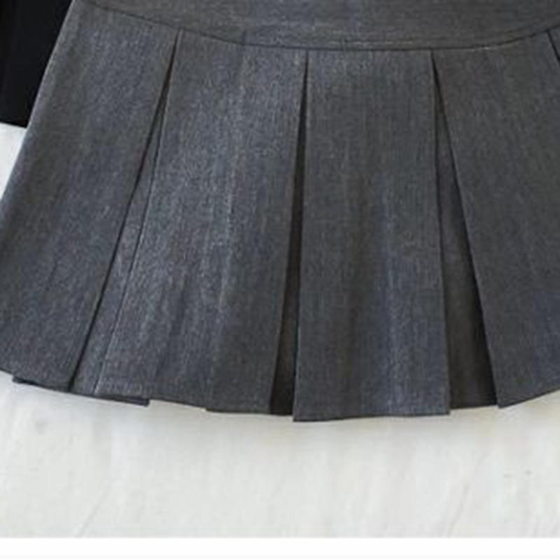 MEXZT Harajuku Pleated Skirt Women Streetwear High Waist Black Mini Skirts Korean Preppy School Uniform All Match A Line Skirt