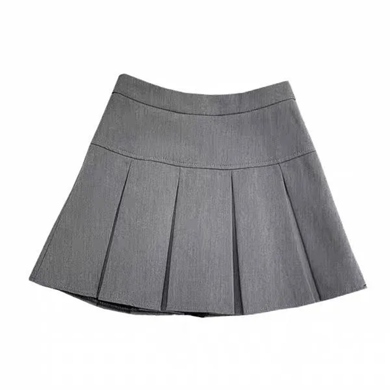 MEXZT Harajuku Pleated Skirt Women Streetwear High Waist Black Mini Skirts Korean Preppy School Uniform All Match A Line Skirt