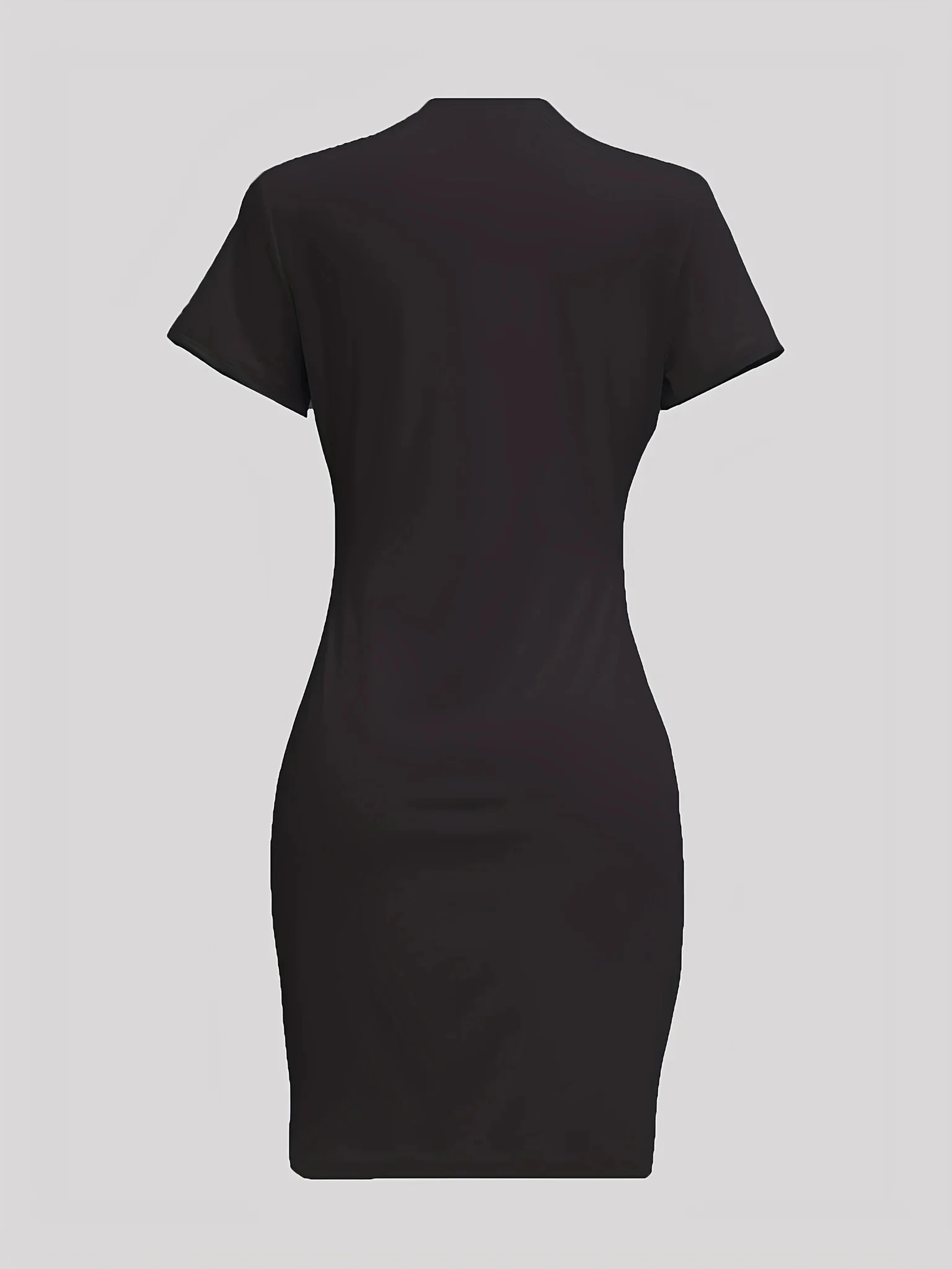 Women's Plus Size Summer Q-Letter Print Short-Sleeved Round Neck Loose Casual T-Shirt Dress High Street Unisex Style