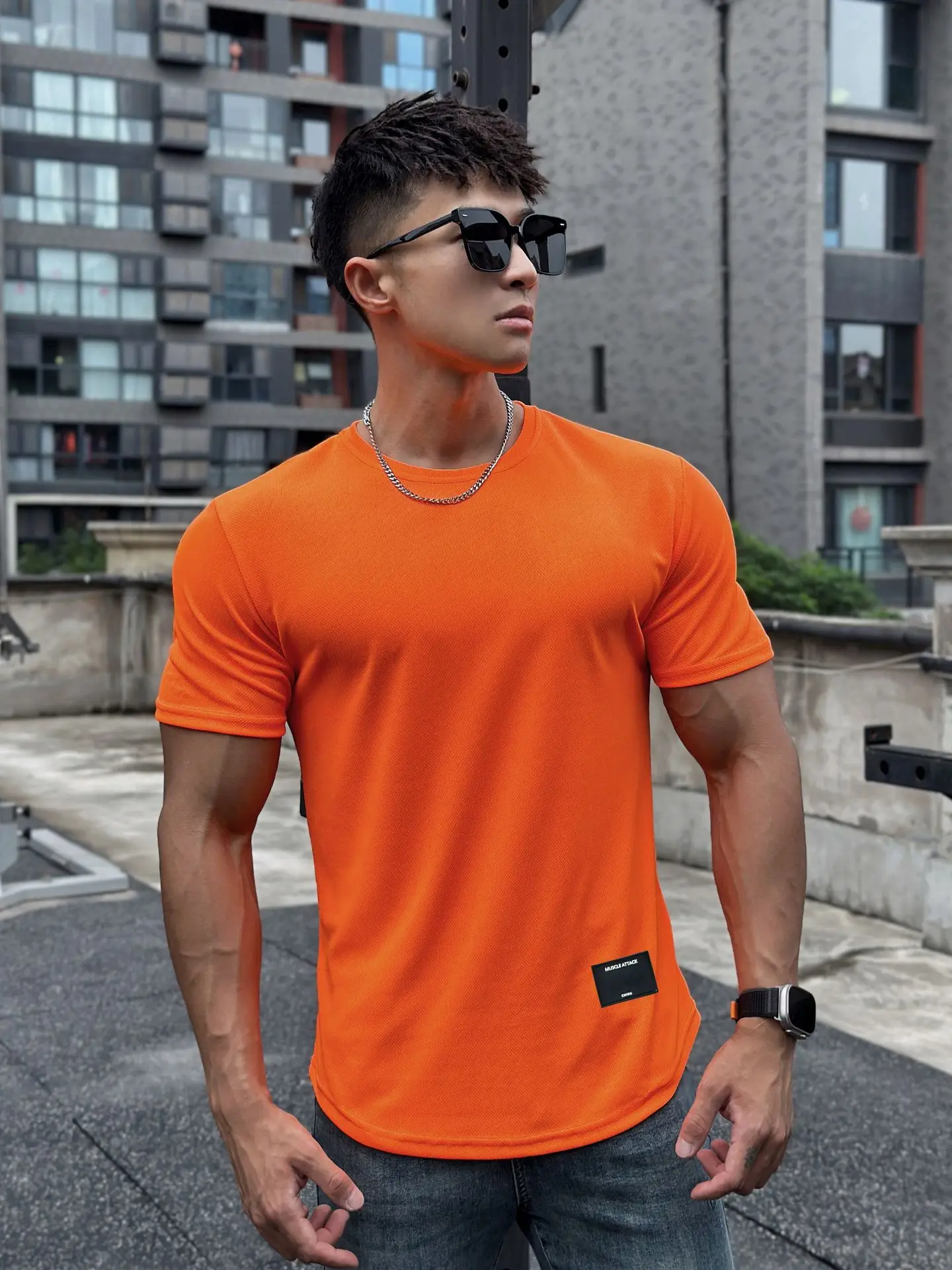 2024 New Men Summer Short Sleeve Fitness T Shirt Running Sport Gym Muscle T Shirt Workout Casual High Quality Tops Clothing