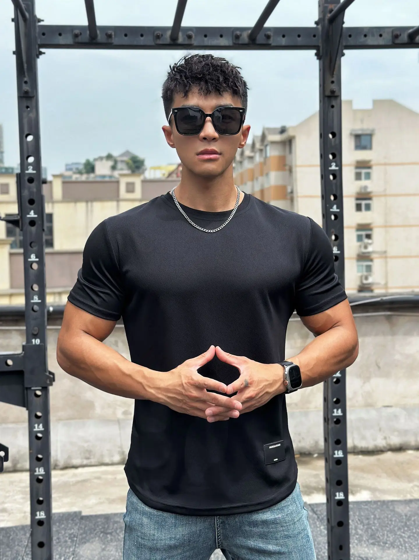2024 New Men Summer Short Sleeve Fitness T Shirt Running Sport Gym Muscle T Shirt Workout Casual High Quality Tops Clothing