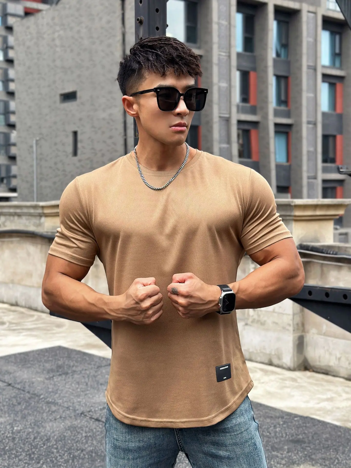 2024 New Men Summer Short Sleeve Fitness T Shirt Running Sport Gym Muscle T Shirt Workout Casual High Quality Tops Clothing