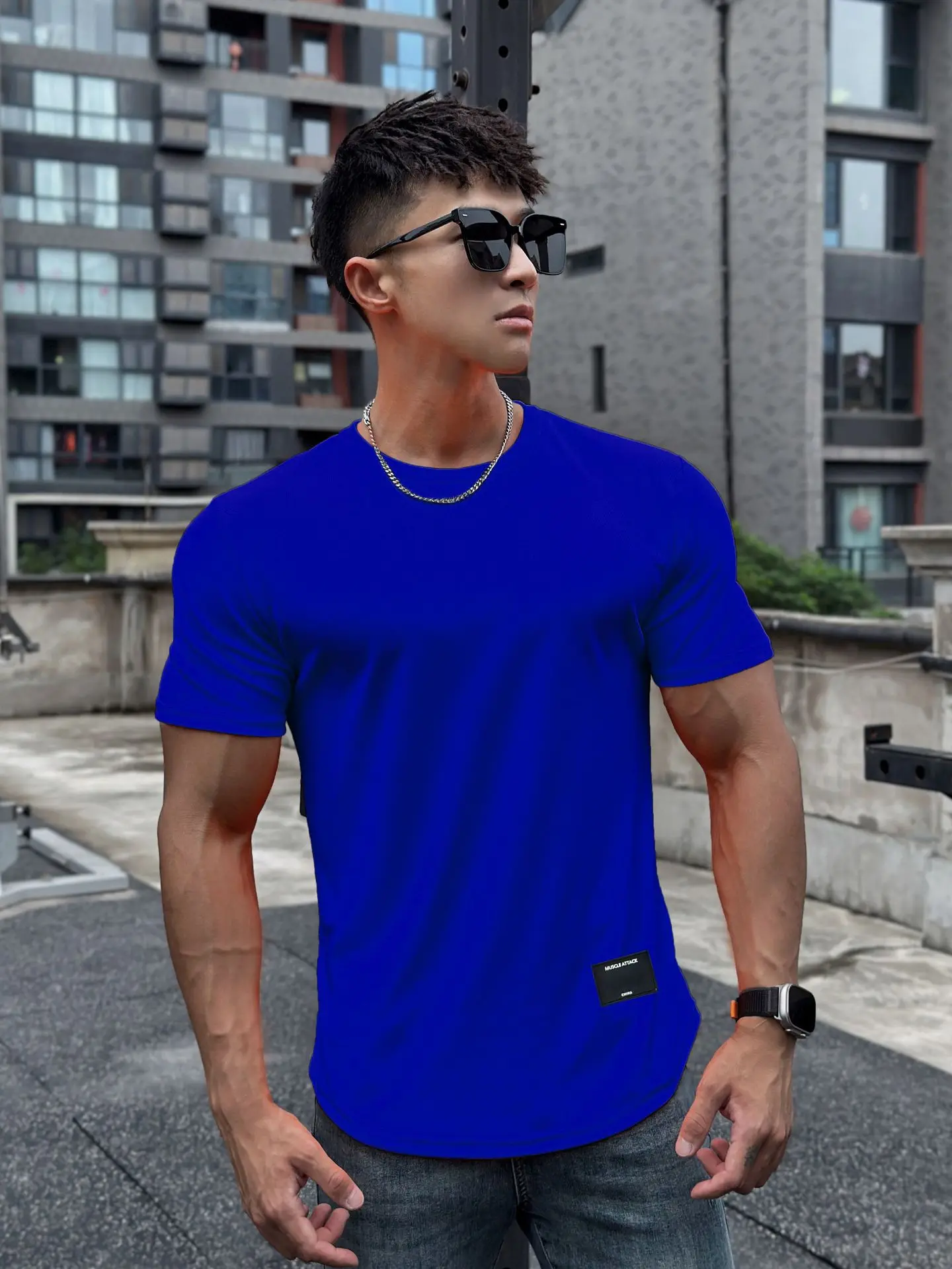 2024 New Men Summer Short Sleeve Fitness T Shirt Running Sport Gym Muscle T Shirt Workout Casual High Quality Tops Clothing