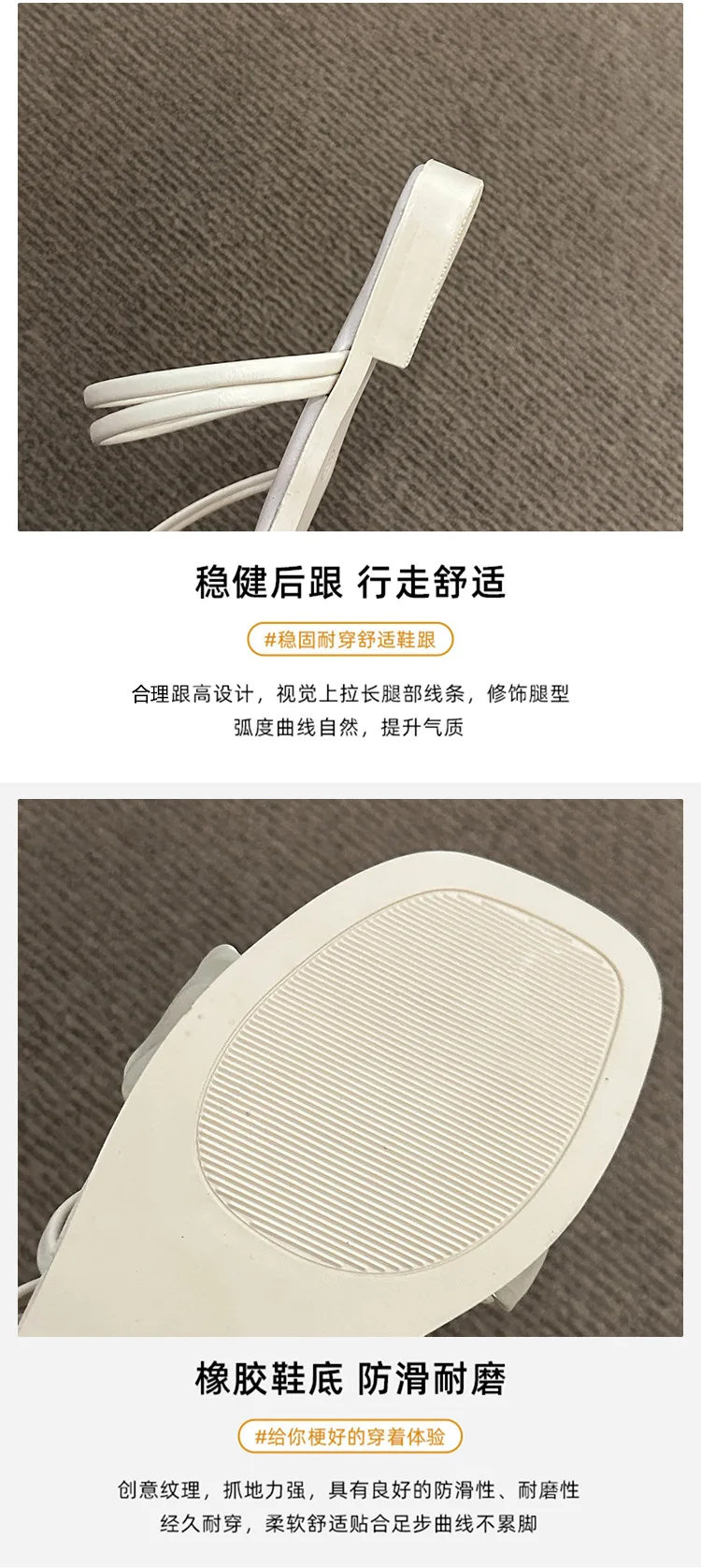 2023 Fashion Woman Sandals Women Sandals Ladies Square Heels Elegant Summer Slippers Outside Cross Tied Leather Female Slides