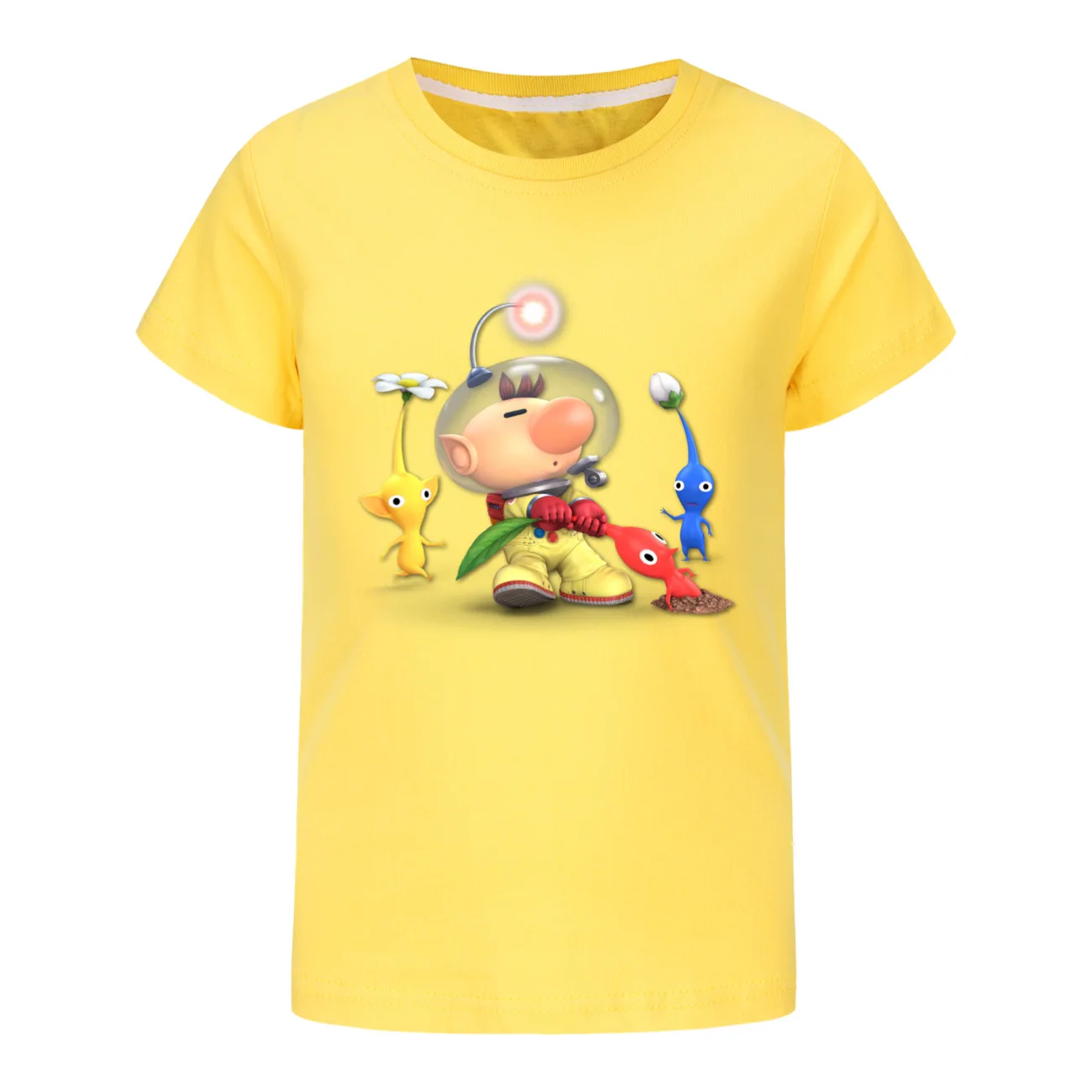 PIKMIN 4 WIKI Tshirt Kids Cartoon JOY SADNESS T-shirt Baby Girls Kawaii Clothes Children Clothing Boys Summer Short Sleeve Tops