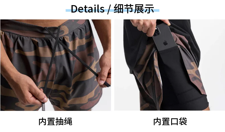 2026 Summer Man Fitness Sports Shorts Men's Jogging Gym Bodybuilding Short Pants Breathable Training Sportswear