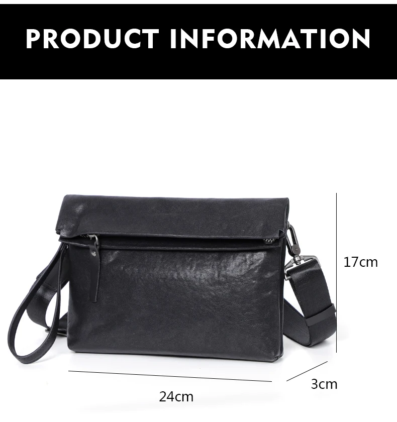 Natural Genuine Leather Men Messenger Bag Shoulder Bag Men Cluth bag Moneybag Purse Cowhide Leather Male Crossbody Bag Fold Flap