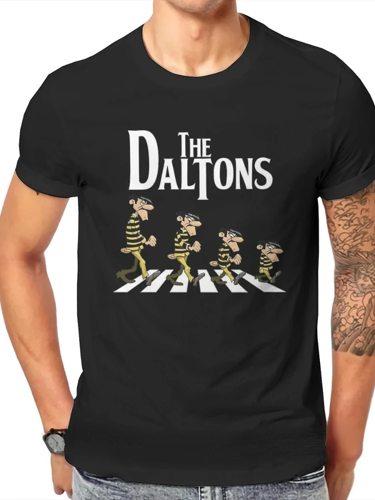 Lucky Luke Cartoon Daltons Tshirt Retro T Shirt Grunge Men Clothing Harajuku Anime Shirt Ropa Hombre Roupas Masculinas Camisetas