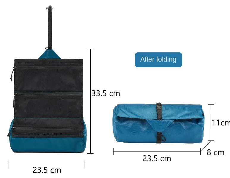 Travel Foldable Toiletry Bag Men's Portable Dry and Wet Separation Travel Wash Waterproof Women's Makeup Bag