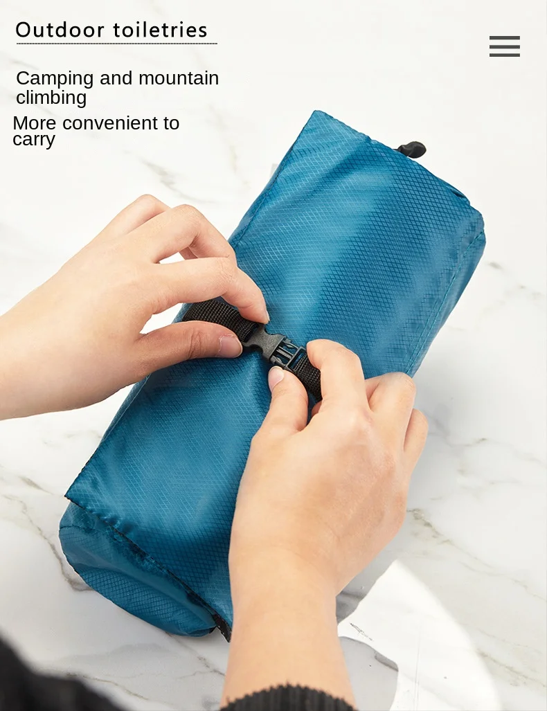 Travel Foldable Toiletry Bag Men's Portable Dry and Wet Separation Travel Wash Waterproof Women's Makeup Bag