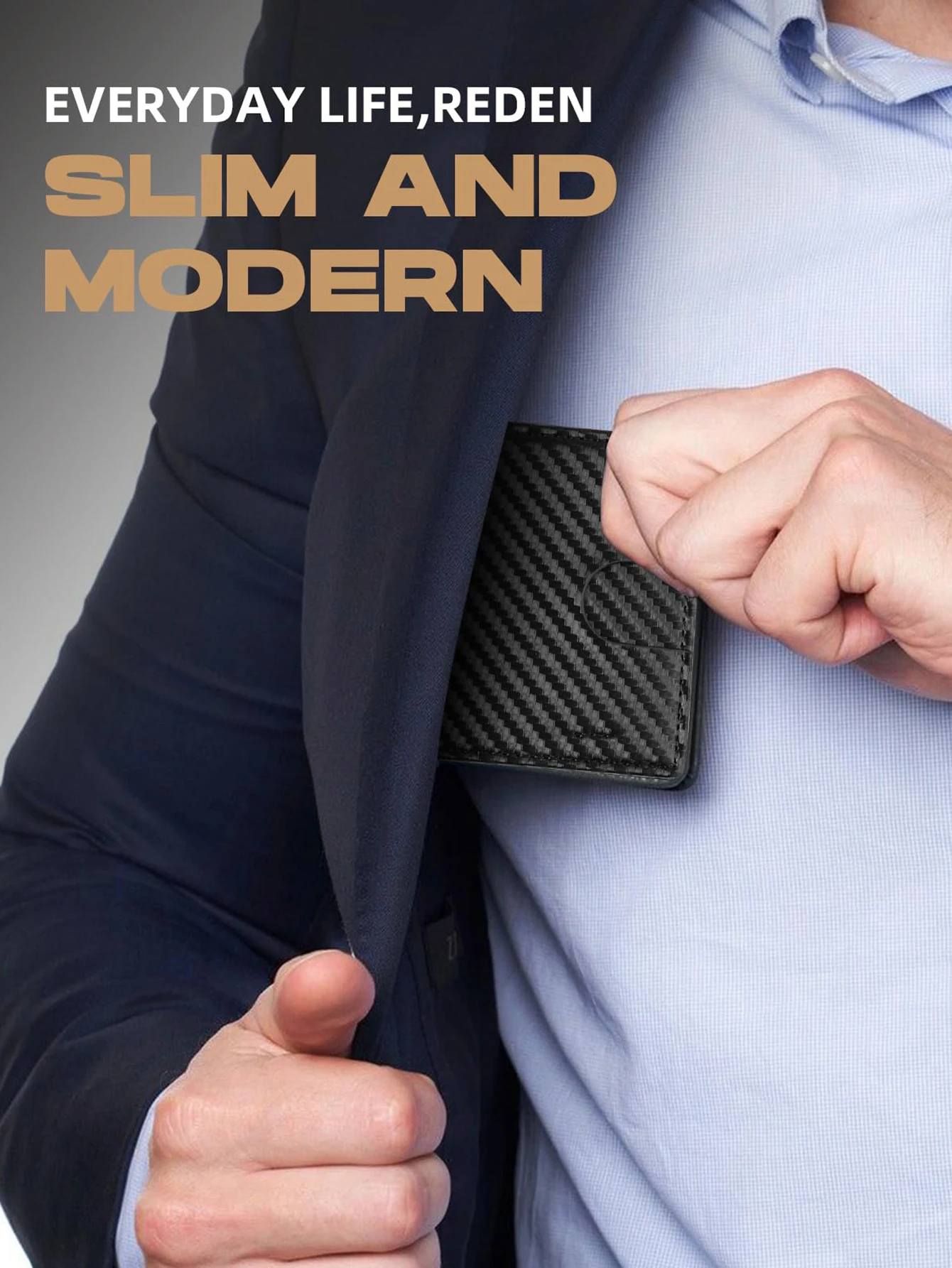 Minimalist Men's Wallet RFID Anti-Theft Brush Double Fold Cross Front Pocket Portable Card Holder 12 Card Multifunctional Wallet