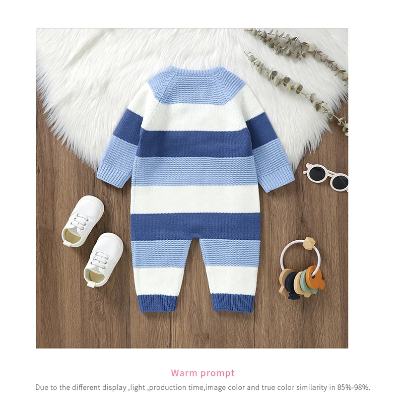Winter Baby Rompers Clothes Autumn Full Sleeves Newborn Boys Girls Sweaters Jumpsuits Knitted Spring Outwear Infant Outfit 0-18m