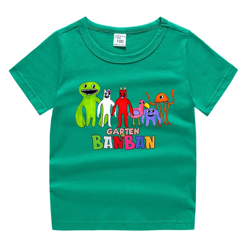 Children Summer Boys Girls T-shirts Game Fashion Garden of Banban Cartoon Short sleeve T-shirt for 2-8Year Kids Clothes