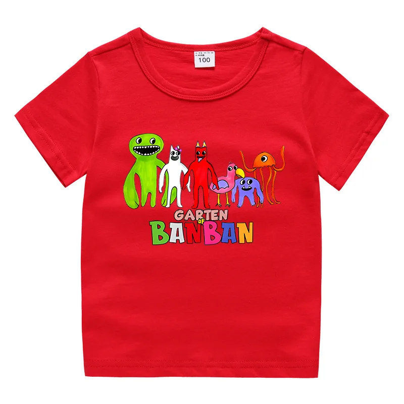 Children Summer Boys Girls T-shirts Game Fashion Garden of Banban Cartoon Short sleeve T-shirt for 2-8Year Kids Clothes