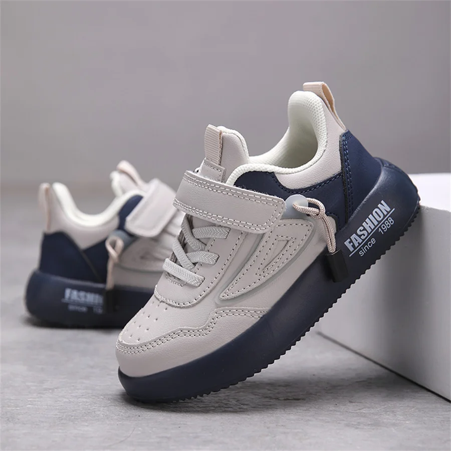 Tenis Sneakers Kids Spring/Autumn New Boys Girls Sports Shoes Casual Board Shoes Leather Soft Soled Children Small White Shoes