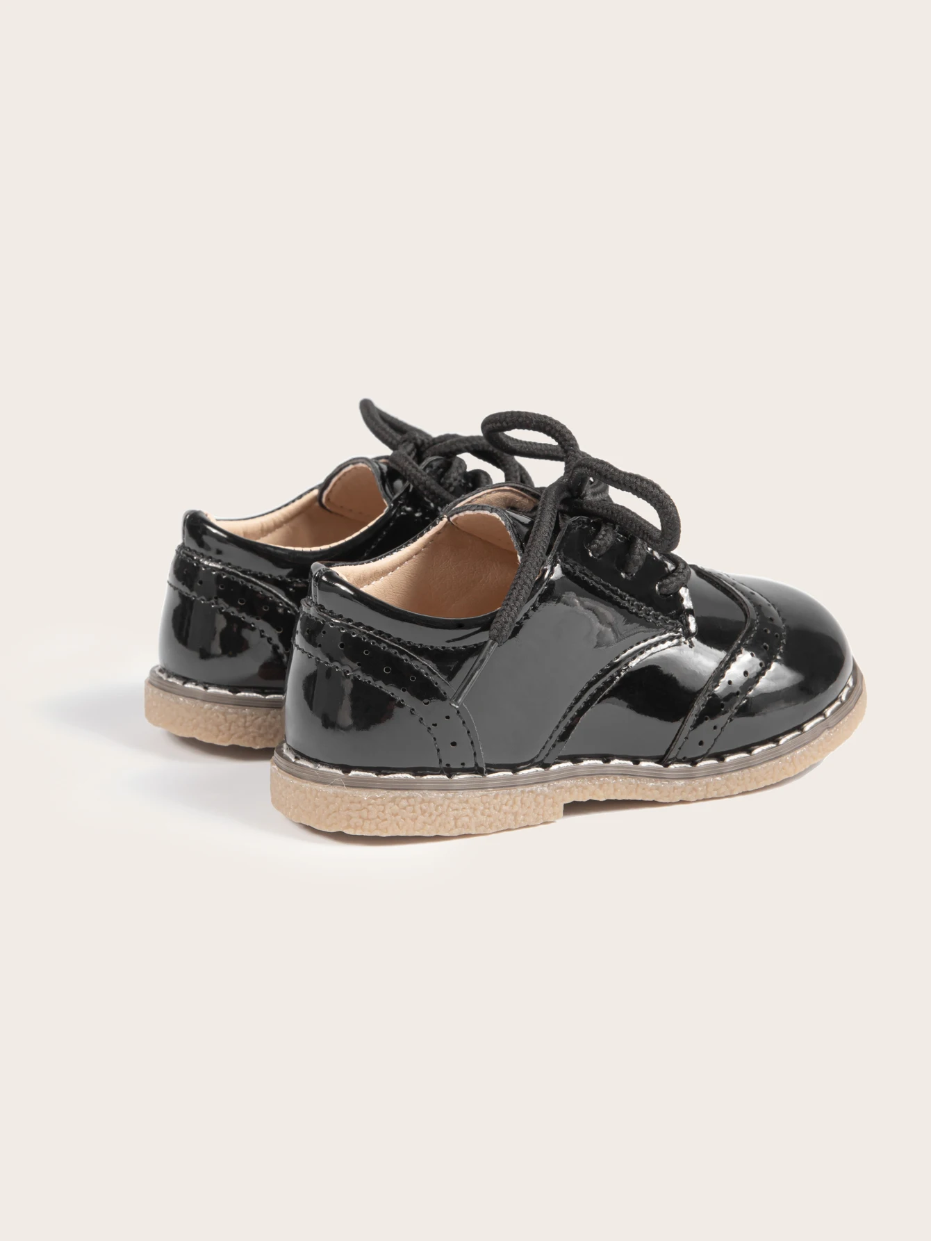 New Children's Leather Shoes Anti-Slip Waterproof Casual Shoes Boys Girls Lace-Up Solid Color Sneakers Young Children's Shoes