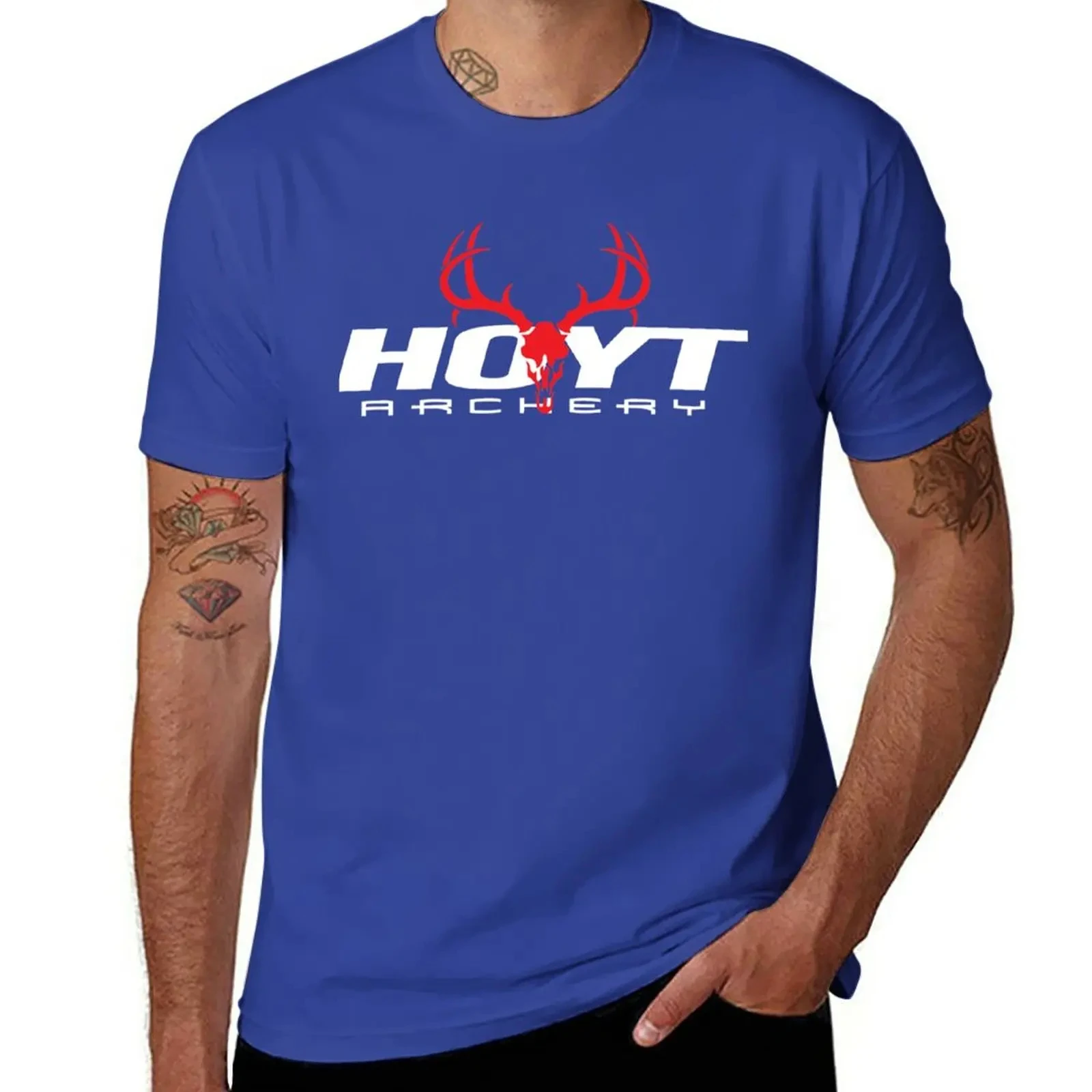 New HOYT ARCHERY LOGO BOW ARROW Graphic Print Classic Short Sleeves T-Shirt Aesthetic Clothing t shirts Men's Clothing
