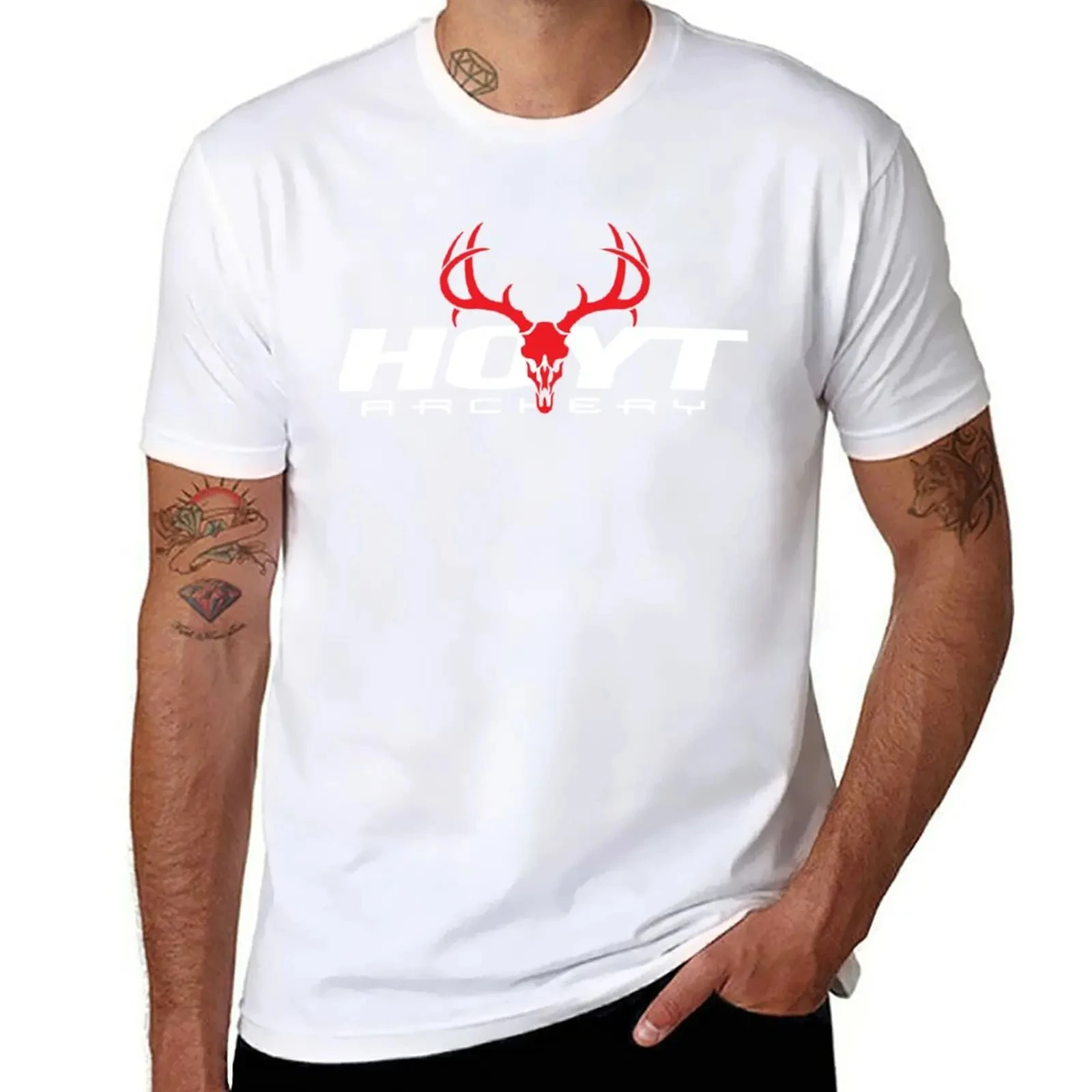 New HOYT ARCHERY LOGO BOW ARROW Graphic Print Classic Short Sleeves T-Shirt Aesthetic Clothing t shirts Men's Clothing