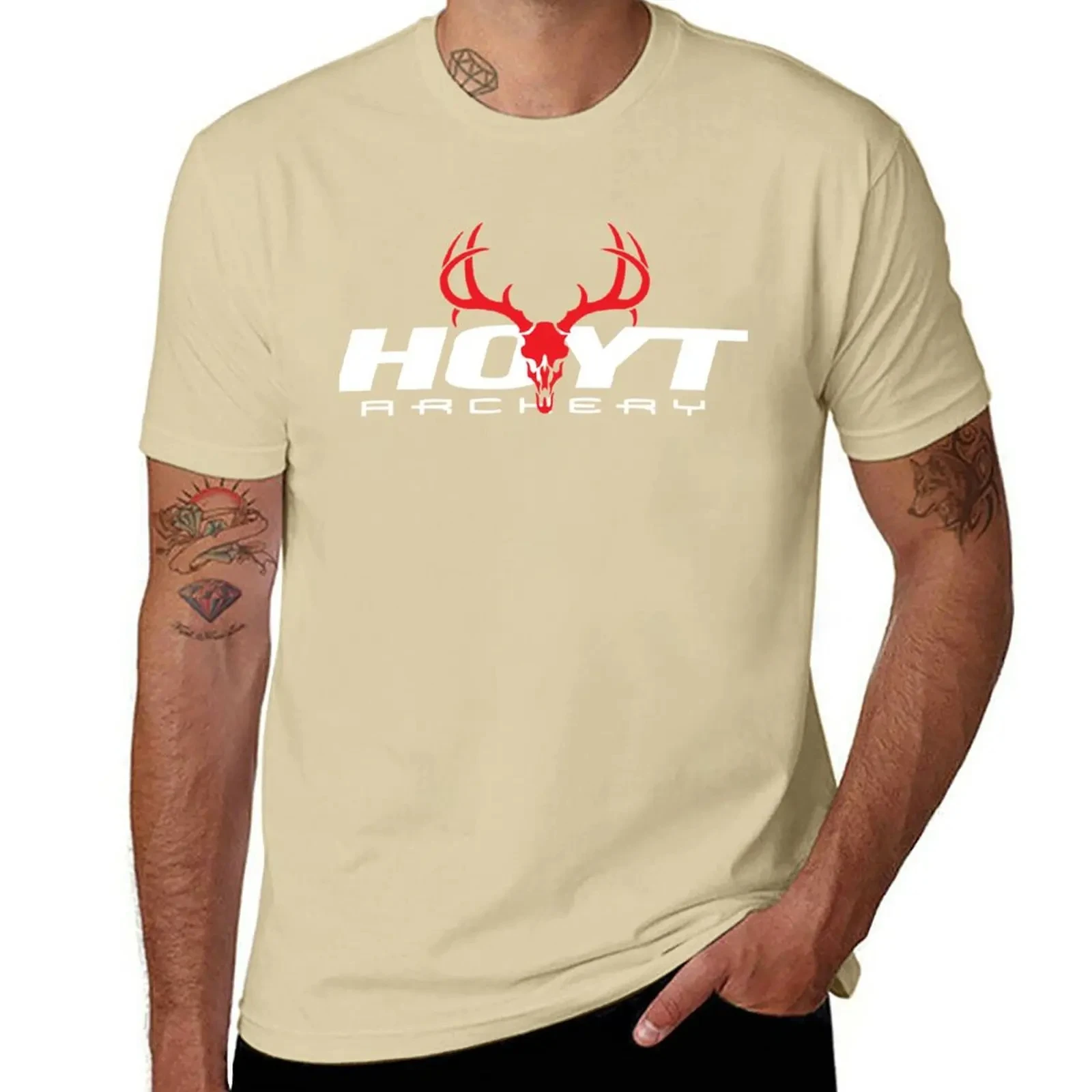 New HOYT ARCHERY LOGO BOW ARROW Graphic Print Classic Short Sleeves T-Shirt Aesthetic Clothing t shirts Men's Clothing