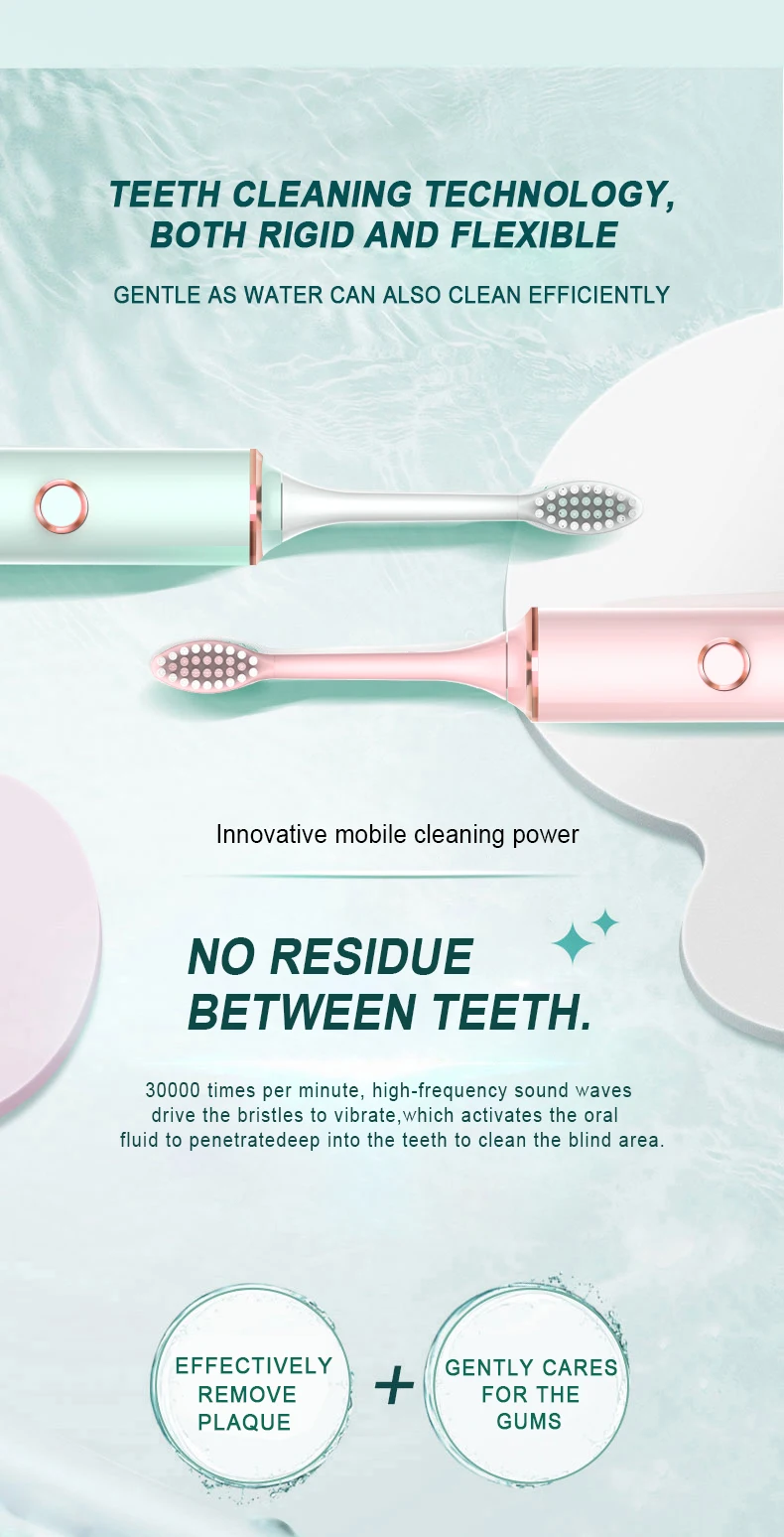 New 2024 N100 Sonic Electric Toothbrush Adult Timer Brush 6 Mode USB Charger Rechargeable Tooth Brushes Replacement Heads Set