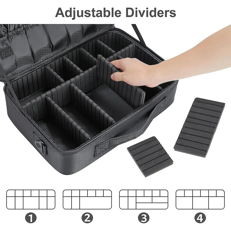 Large Capacity Cosmetic Case Waterproof Manicure Makeup Toolbox,Makeup Bag For Travel New Professional Tattoo Tool Makeup Case