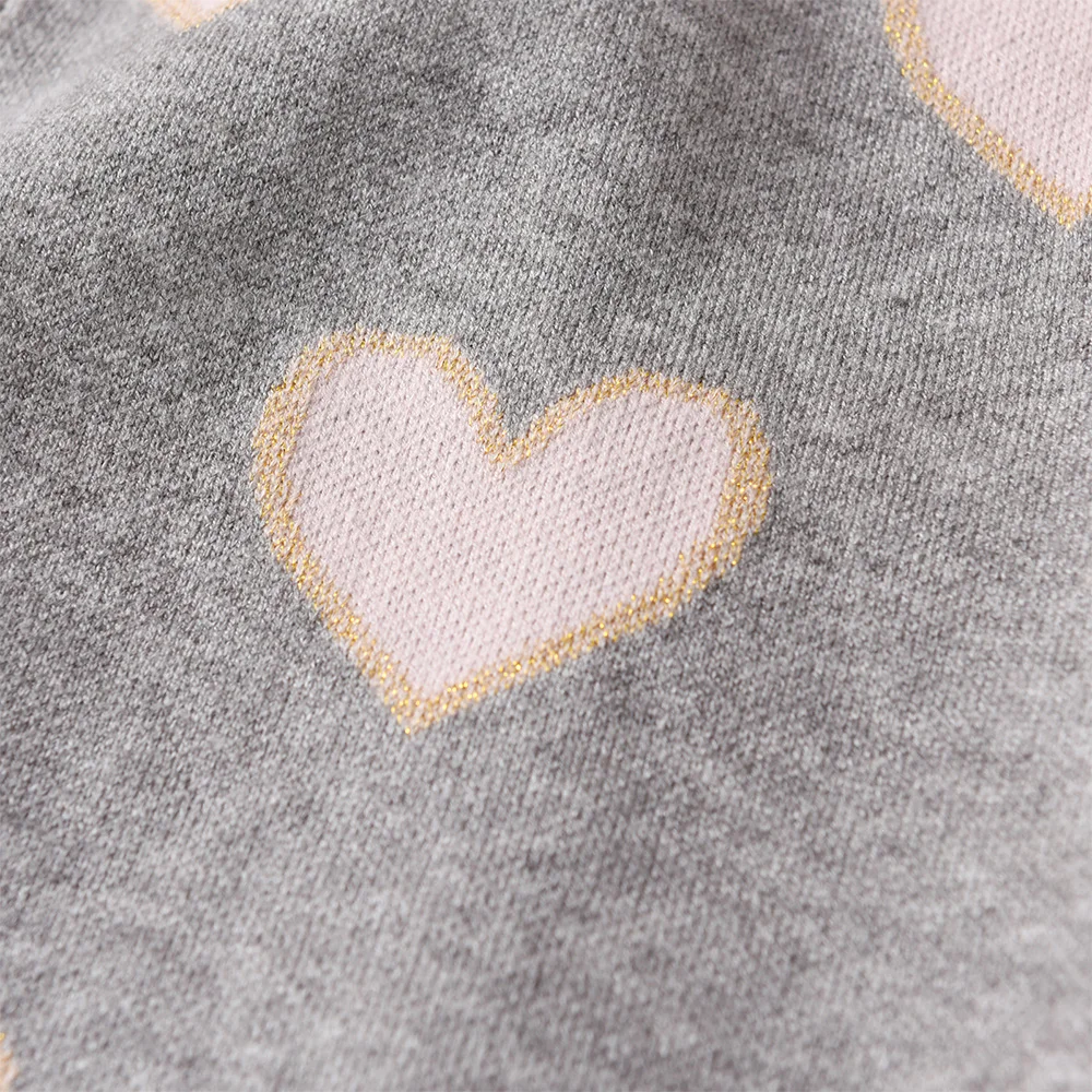 DXTON Autumn Winter Girls Sweaters Kids Long Sleeve Heart Shape Knitted Cardigans Sweaters Girls Coat Jacket Children Outerwear