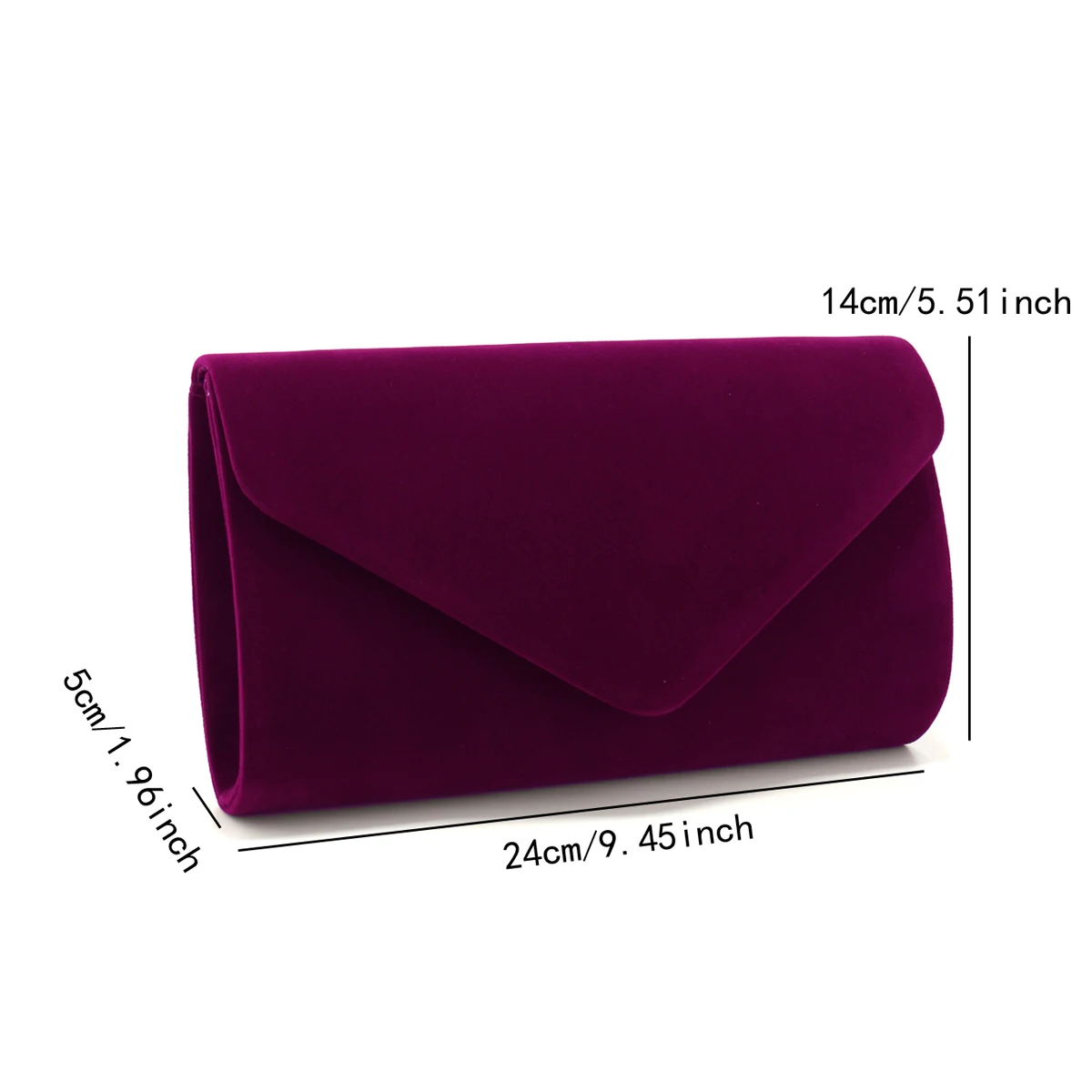 Red Color Women Evening Bags Cover Envelope Design Party Wedding Girl Handbags With Chan Shoulder Clutch Velvet Fashion Purse