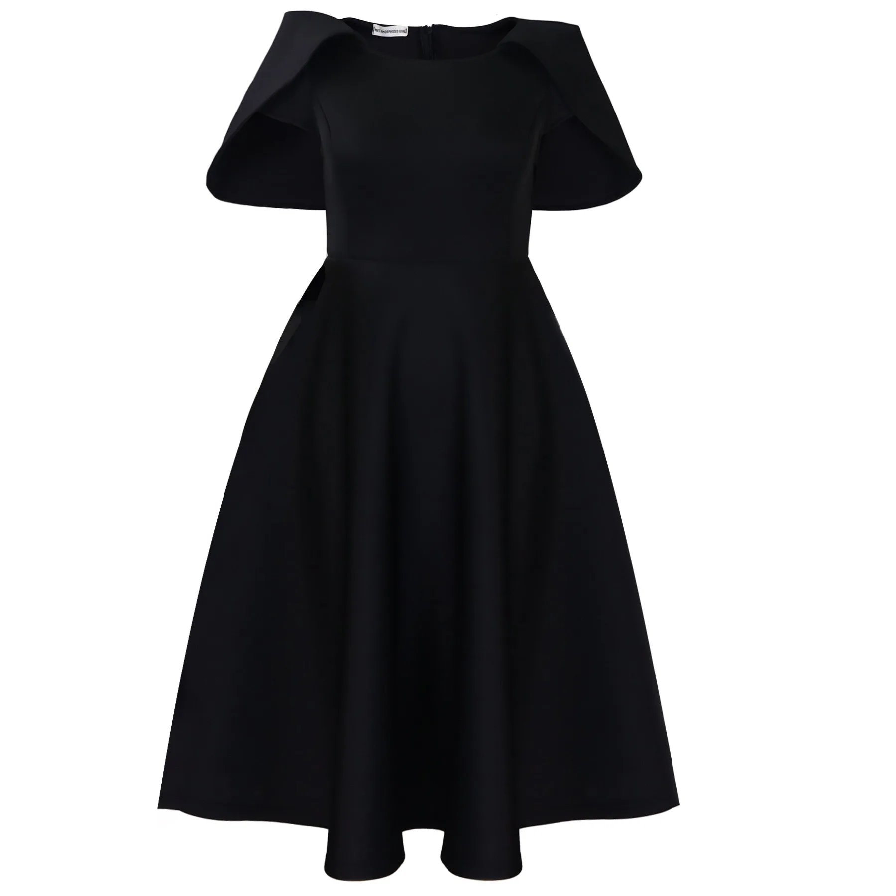 Elegant Dresses Woman 2024 Wedding Party Off the Shoulder Puff Sleeve A Line Pleated Mid Calf Luxury Birthday Night Vestidos Hot