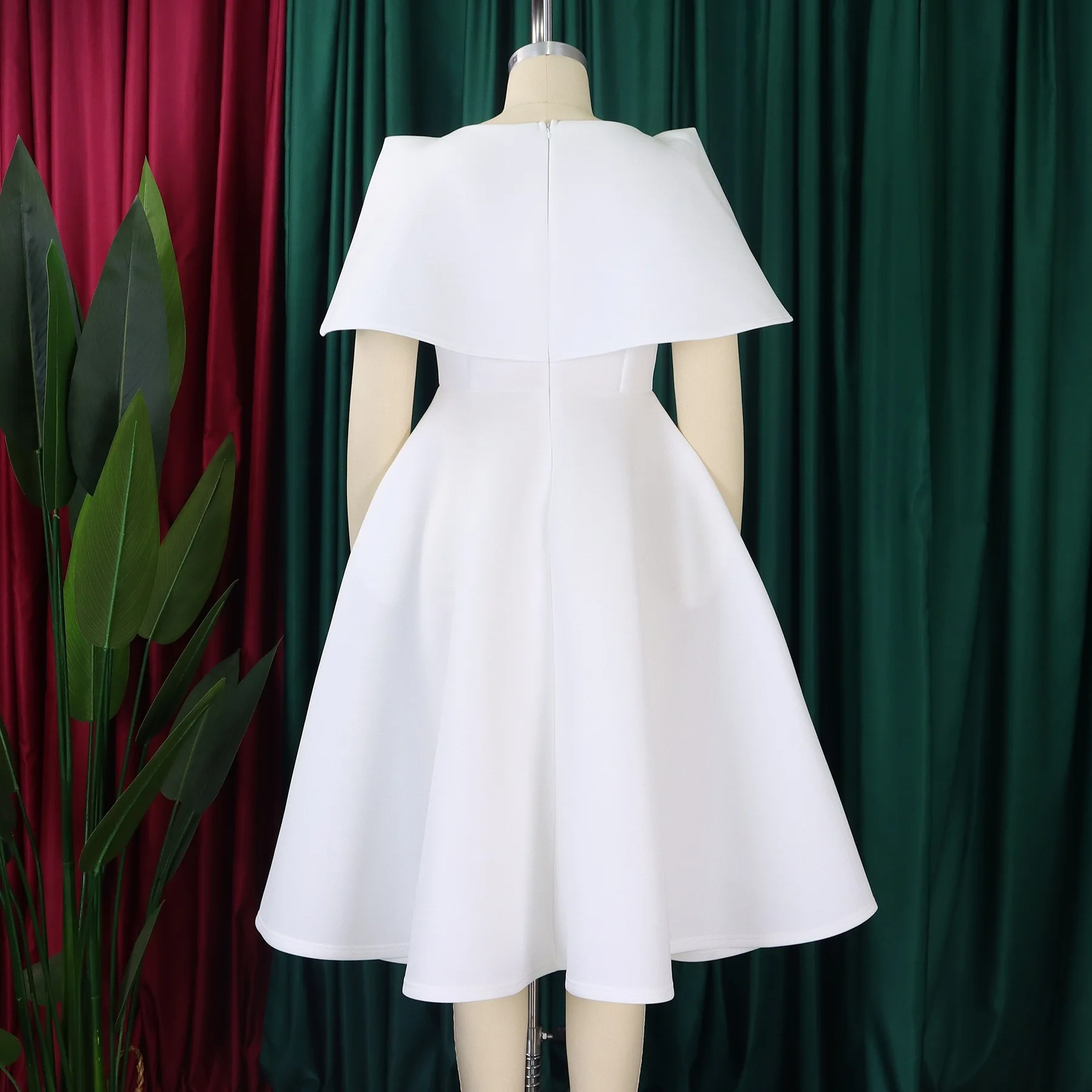 Elegant Dresses Woman 2024 Wedding Party Off the Shoulder Puff Sleeve A Line Pleated Mid Calf Luxury Birthday Night Vestidos Hot