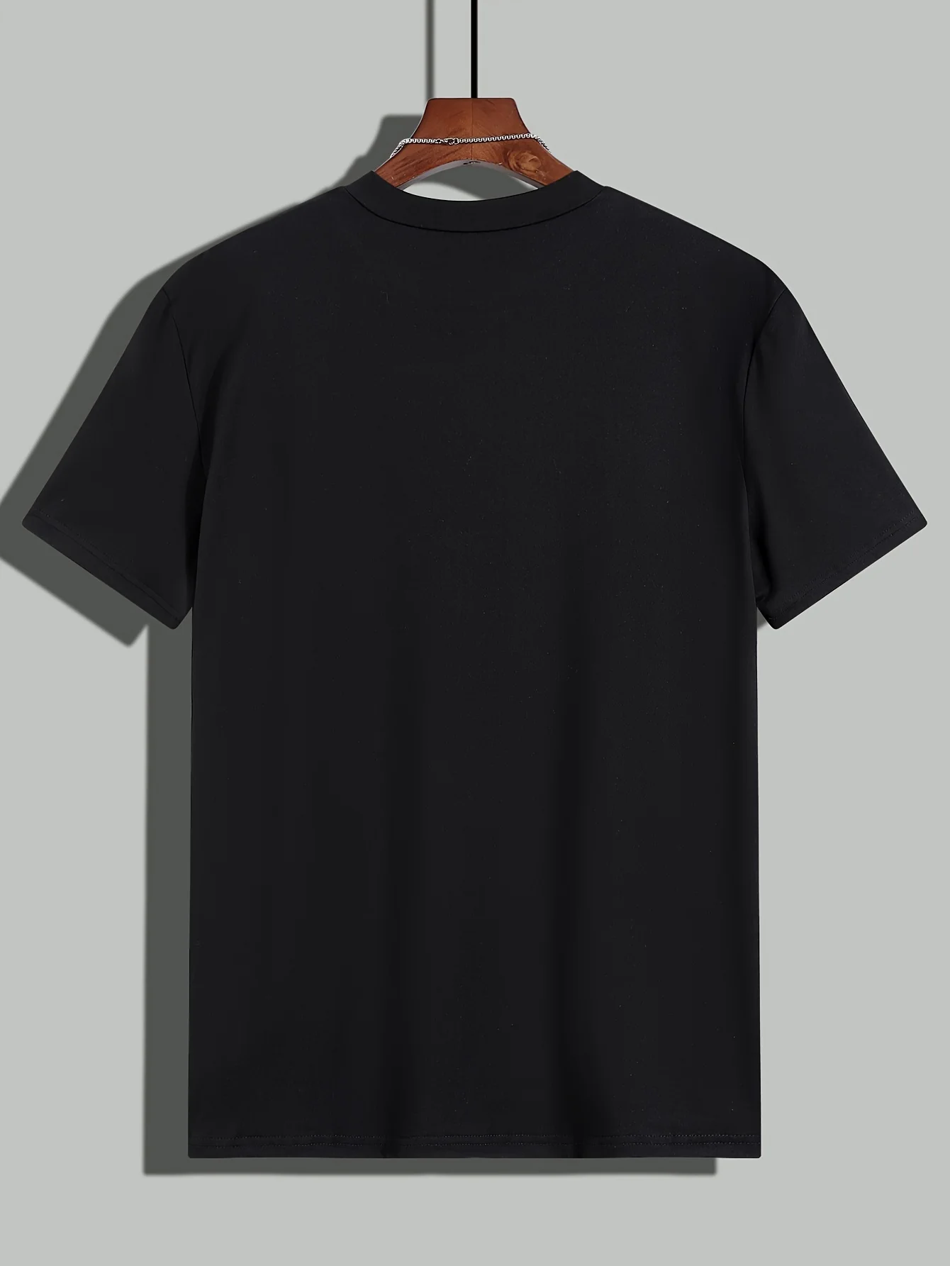 Men's Summer Casual Loose Size 100% Cotton Letter Print Round Neck Short Sleeve T-shirt Top