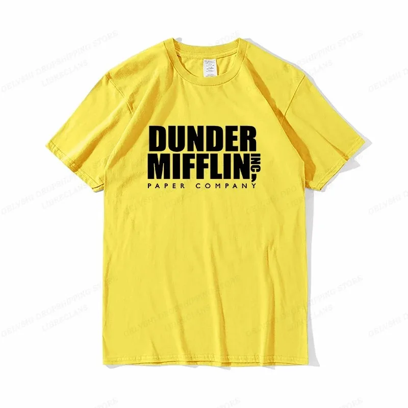 DUNDER MIFFLIN T Shirt Men Fashion T-shirts Cotton Tshirt Office Tops Tees Women Tshirt Boy Tees Summer Camisetas Letter Clothes