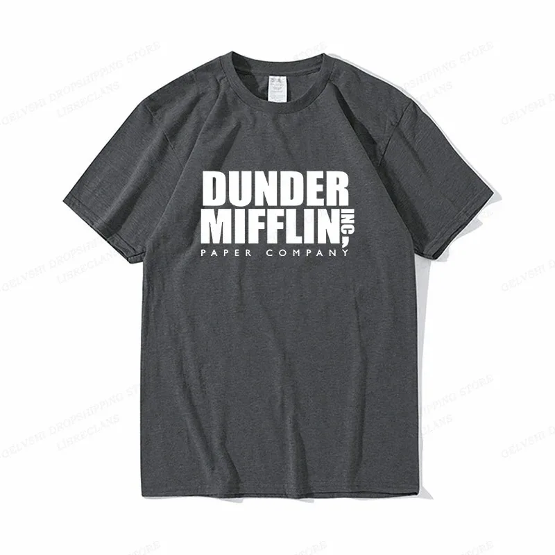DUNDER MIFFLIN T Shirt Men Fashion T-shirts Cotton Tshirt Office Tops Tees Women Tshirt Boy Tees Summer Camisetas Letter Clothes