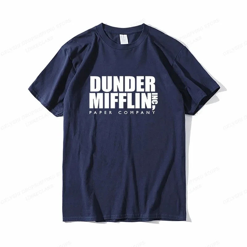 DUNDER MIFFLIN T Shirt Men Fashion T-shirts Cotton Tshirt Office Tops Tees Women Tshirt Boy Tees Summer Camisetas Letter Clothes