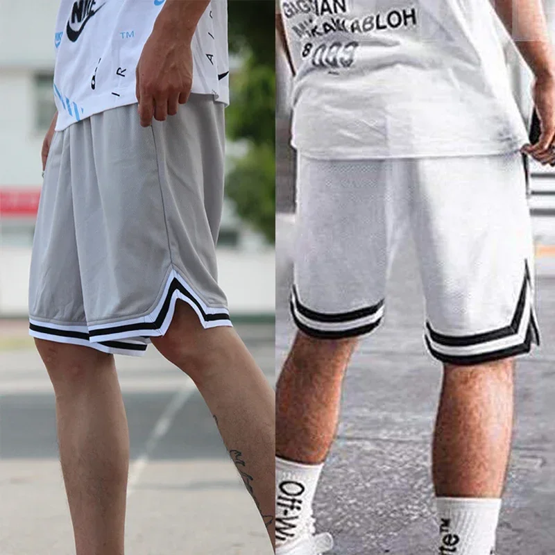Men's Basketball Shorts Quick Dry Mesh Gym Shorts Fitness Male Sport Short Pants with Zipper Pockets Summer Multi-color S~5XL