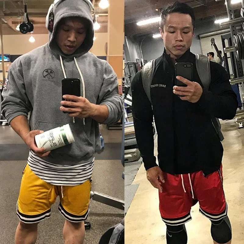 Men's Basketball Shorts Quick Dry Mesh Gym Shorts Fitness Male Sport Short Pants with Zipper Pockets Summer Multi-color S~5XL
