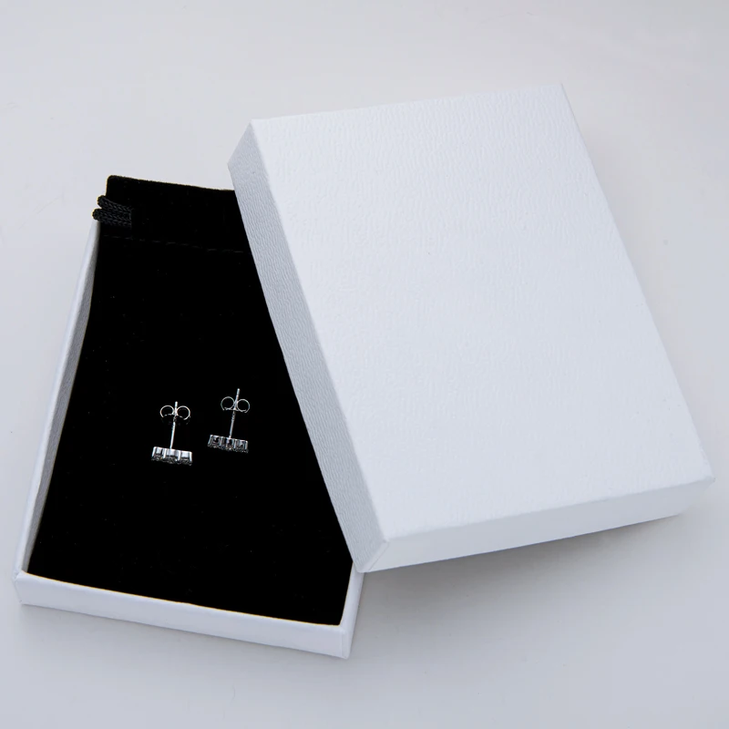 Real D Color Moissanite Stud Earrings for Women 925 Silver Smile Curved Earrings Mini Climber Studs Jewelry With Certificate