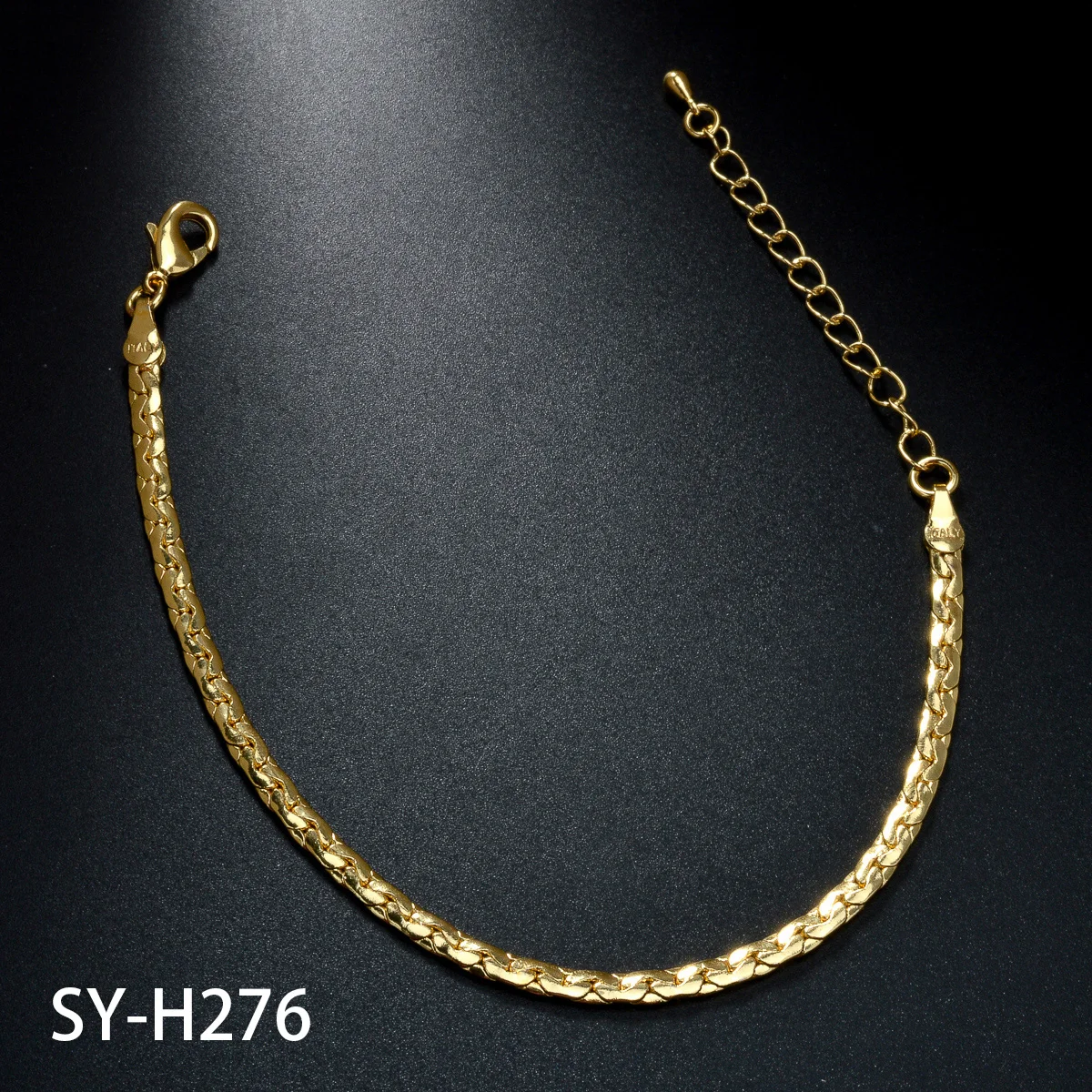 Fashion Jewelry Wholesale Custom DIY 4 Pieces/Set 14K Gold Plated Copper Wheat Chain Charm Bracelet for Women