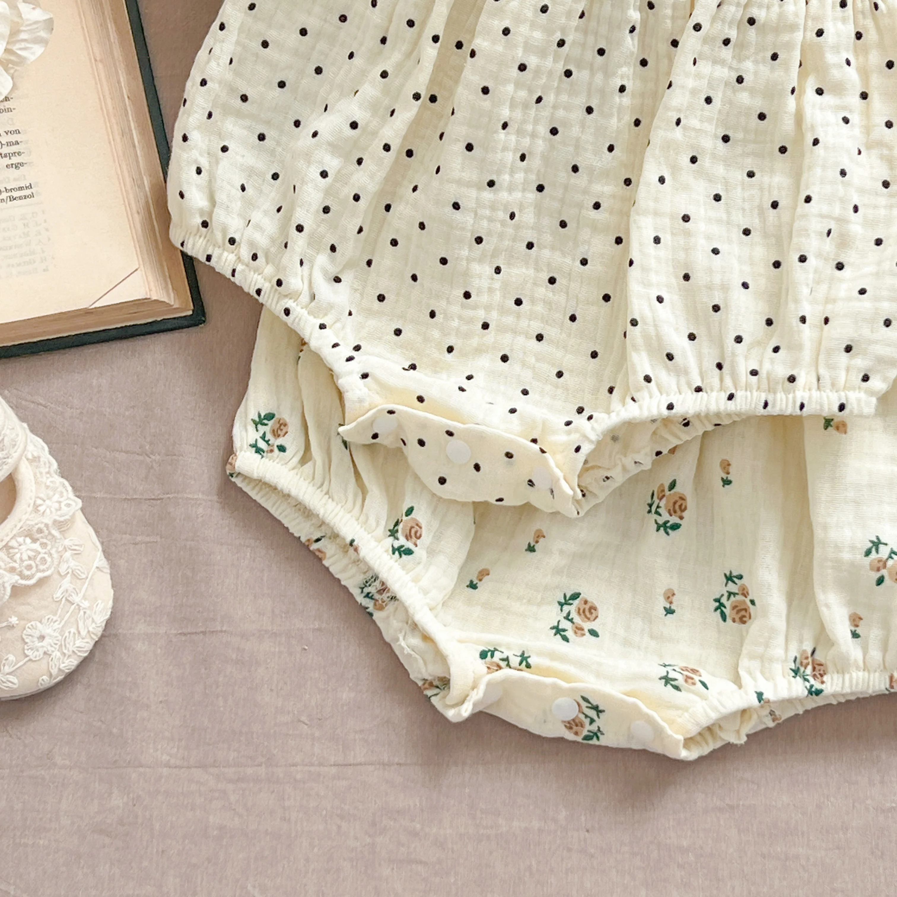 Summer Outfit Kids Baby Clothes Cotton Sleeveless Rompers Newborn Girls Clothes Toddlers Flower Bow Kids One-pieces Bodysuits